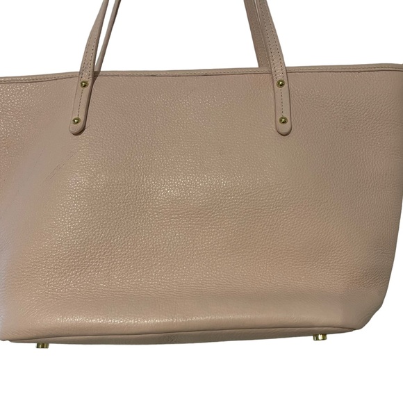 Gigi New York Zip Taylor Leather Real Leather Tote Pink - Picture 2 of 10